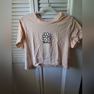 Levi's Light Pink Tee with Daisy Design